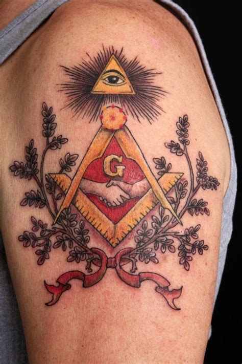 freemason symbol tattoo|traditional freemason tattoo.